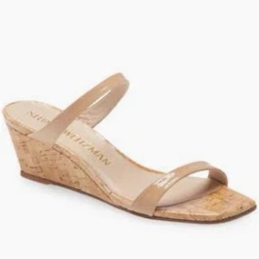 Stuart Weitzman Aleena wedge slide sandals size 6